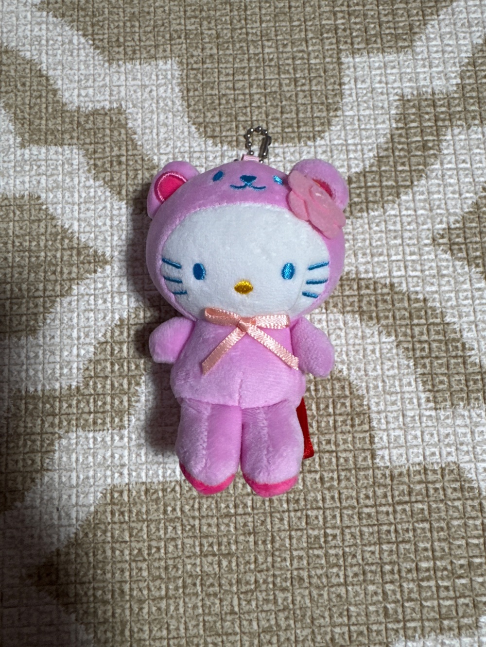 Pink Kitty Plush Keychain